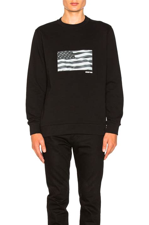 Givenchy American Flag Print Sweatshirt in Black 